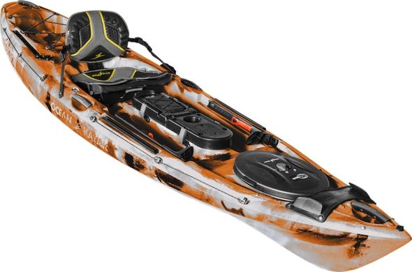 Ocean Kayak Trident 13 Angler - універсальний каяк для рибалки на будь-якій воді, Однослойный полиэтилен, Опция, Без педального привода