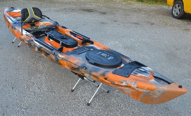 Ocean Kayak Trident 13 Angler - універсальний каяк для рибалки на будь-якій воді, Одношаровий поліетилен, Опція, Без педального приводу
