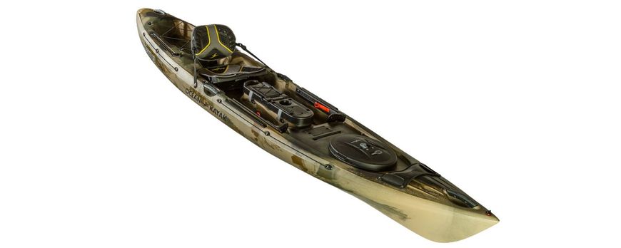 Ocean Kayak Trident 13 Angler - універсальний каяк для рибалки на будь-якій воді, Однослойный полиэтилен, Опция, Без педального привода