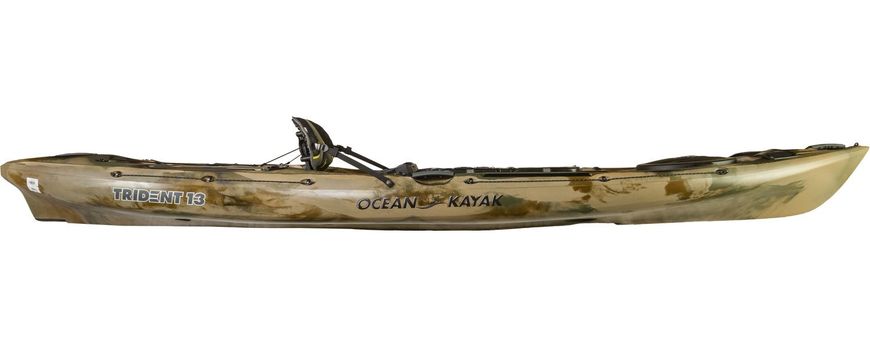 Ocean Kayak Trident 13 Angler - універсальний каяк для рибалки на будь-якій воді, Одношаровий поліетилен, Опція, Без педального приводу