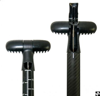 BIC SUP Paddle Performer CC - карбонове весло для SUP, Суцільне з регульованою ручкою, Веретено стандартного діаметру (STD), пряме веретено