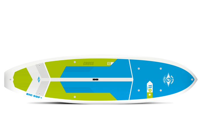 BIC SUP 11'0 ACE-TEC Cross Adventure - сверхустойчивая SUP доска для прогулок, занятий йогой на воде и семейного отдыха