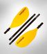 WERNER Tybee FG IM - весло для туристичного каякінгу, двосекційне весло, пряме веретено