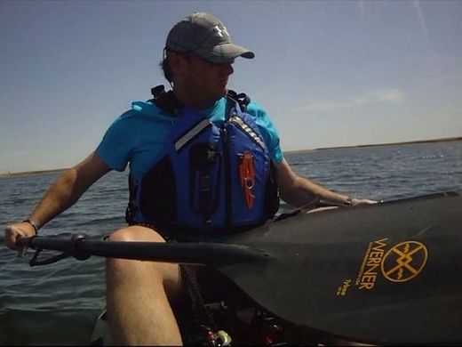WERNER Tybee CF IM - весло для туристического каякинга, двосекційне весло, пряме веретено