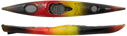 Dagger Stratos - каяк повышеной маневренности для серфинга, туризма сплавов по рекам, поліетилен-сендвіч, Без руля