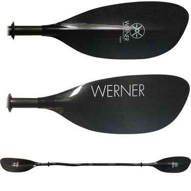 WERNER Cyprus - весло для каякинга серии Performance Core, 2-секционное весло, Веретено стандартного диаметра (STD), прямое веретено, 610 cm2. (46cm x 18cm)