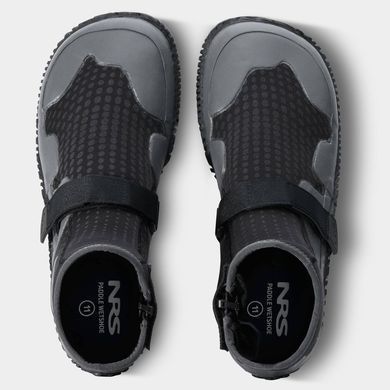 NRS Men&rsquo;s Paddle Wetshoe - утеплені неопренові черевики з бічною блискавкою для каякінгу та SUP, Чорний, 8