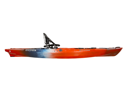 Wilderness Systems Radar 135 - новый рыбацкий каяк с педальным приводом, Однослойный полиэтилен, Нет, Без педального привода