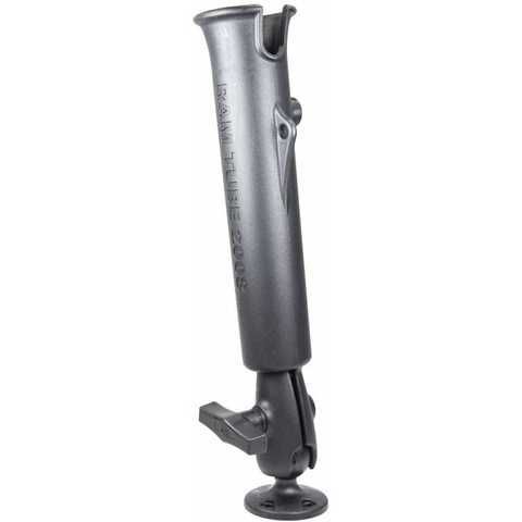 ram tube 2008 fishing rod holder JR Revolution TUBE 2008 tube holder integrates the patented rubber ball and socket design with a self draining and quick to access tube for the butt of most any fishing rod RAM Tube JR Revolution Rod